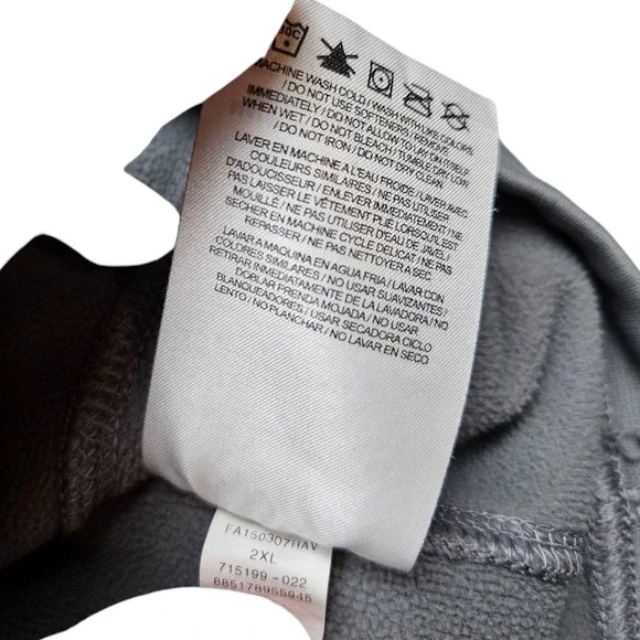 Nike Therma-Fit Sweatshirt Mens 2XL XXL Gray Orange 1/4‎ Zip Long Sleeve - Picture 7 of 9